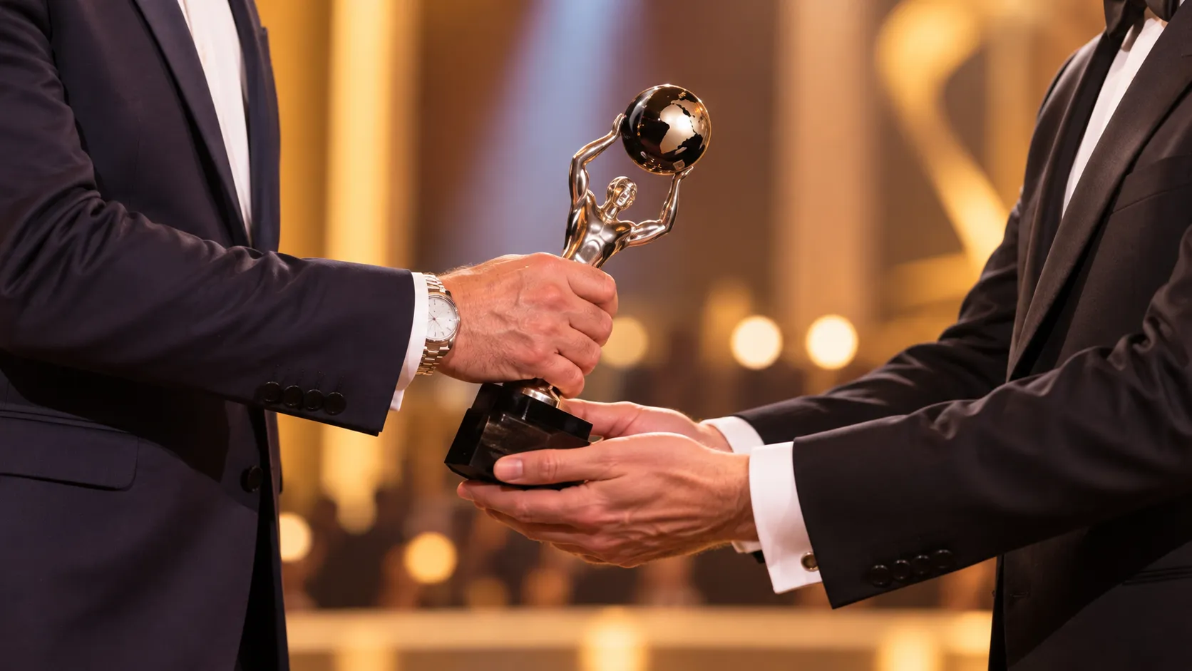 Empire Auto receiving the Global Prestige Award in Los Angeles
